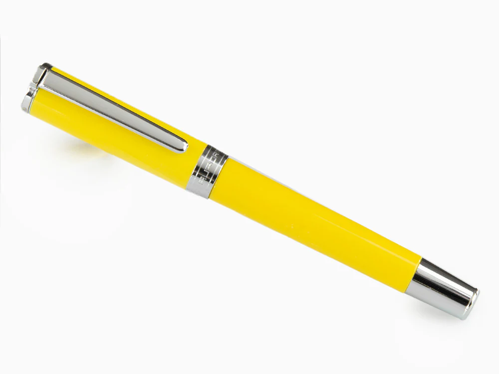 Aurora TU Fountain Pen - Yellow Resin - Chromed - T11Y - Image 3