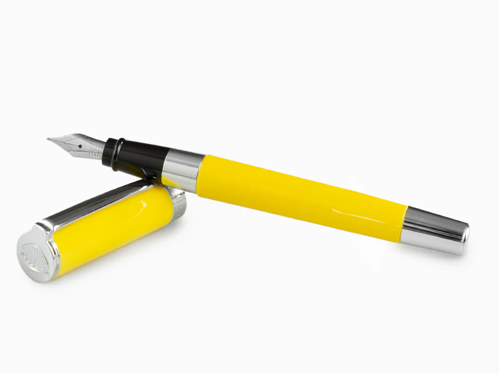 Aurora TU Fountain Pen - Yellow Resin - Chromed - T11Y - Image 7