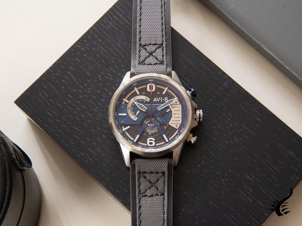 AVI-8 Hawker Harrier II Quartz Watch, Blue, 43 mm, AV-4056-04 - Image 2