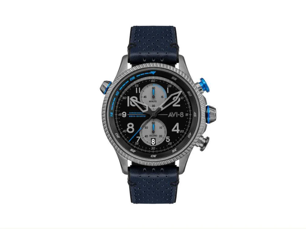 AVI-8 Hawker Hunter Duke Chronograph Colerne Quartz Watch, Grey, AV-4080-02 - Image 10