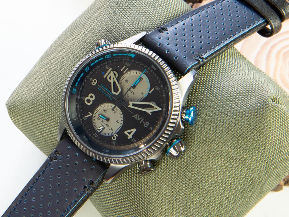 AVI-8 Hawker Hunter Duke Chronograph Colerne Quartz Watch, Grey, AV-4080-02 - Image 7