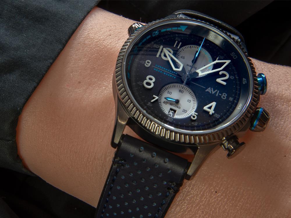AVI-8 Hawker Hunter Duke Chronograph Colerne Quartz Watch, Grey, AV-4080-02 - Image 8