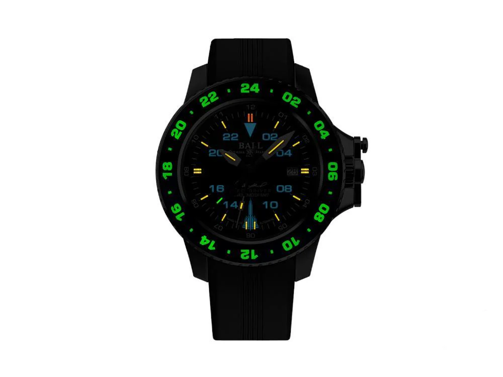 Ball Engineer Hydrocarbon AeroGMT Sled Driver Automatic Watch, Black, COSC - Image 3