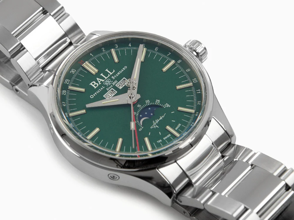 Ball Engineer II Moon Calendar Automatic Watch, Grün, 40mm, NM3016C-S1J-GR - Image 7