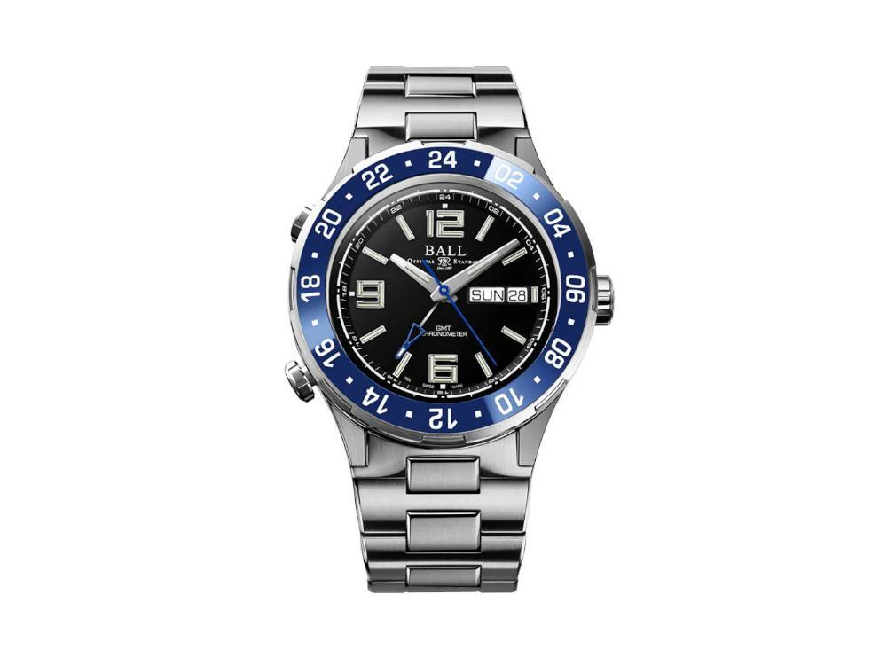 Ball Roadmaster Marine GMT Automatic Watch, Black, 40 mm, L.E., DG3030B-S6CJ-BK