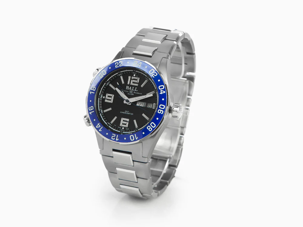 Ball Roadmaster Marine GMT Automatic Watch, Black, 40 mm, L.E., DG3030B-S6CJ-BK - Image 4