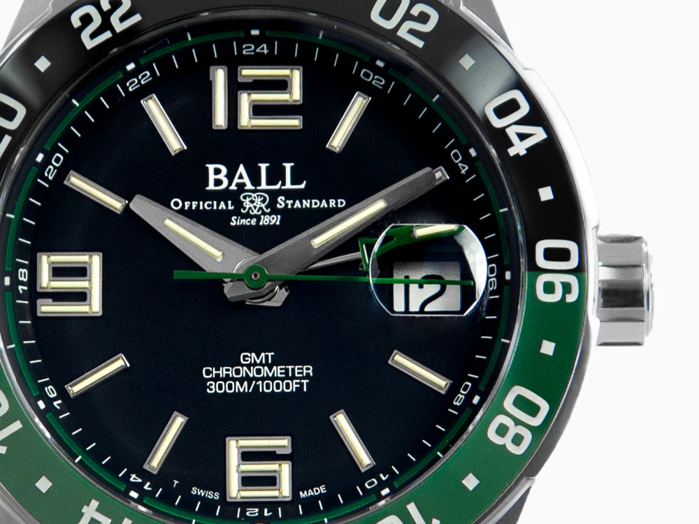 Ball Roadmaster Pilot GMT Automatic Watch, COSC, Black, 40 mm, DG3038A-S3C-BK - Image 8