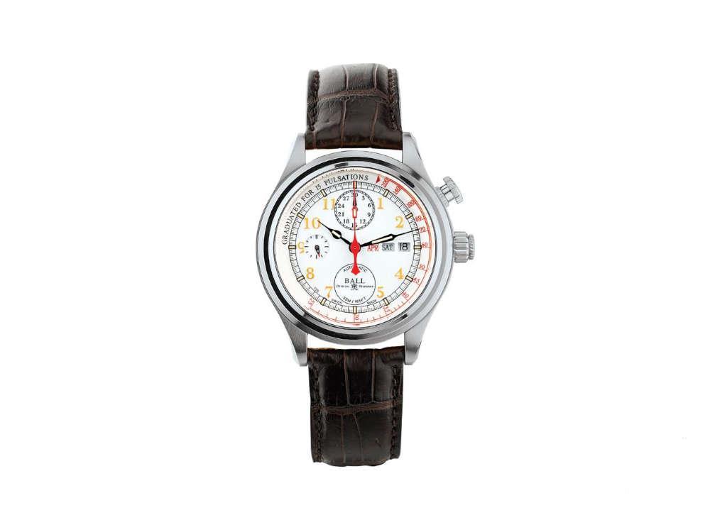 Ball Trainmaster Doctor's Chronograph Watch, White, Crocodile band, Lim.Edition - Image 2