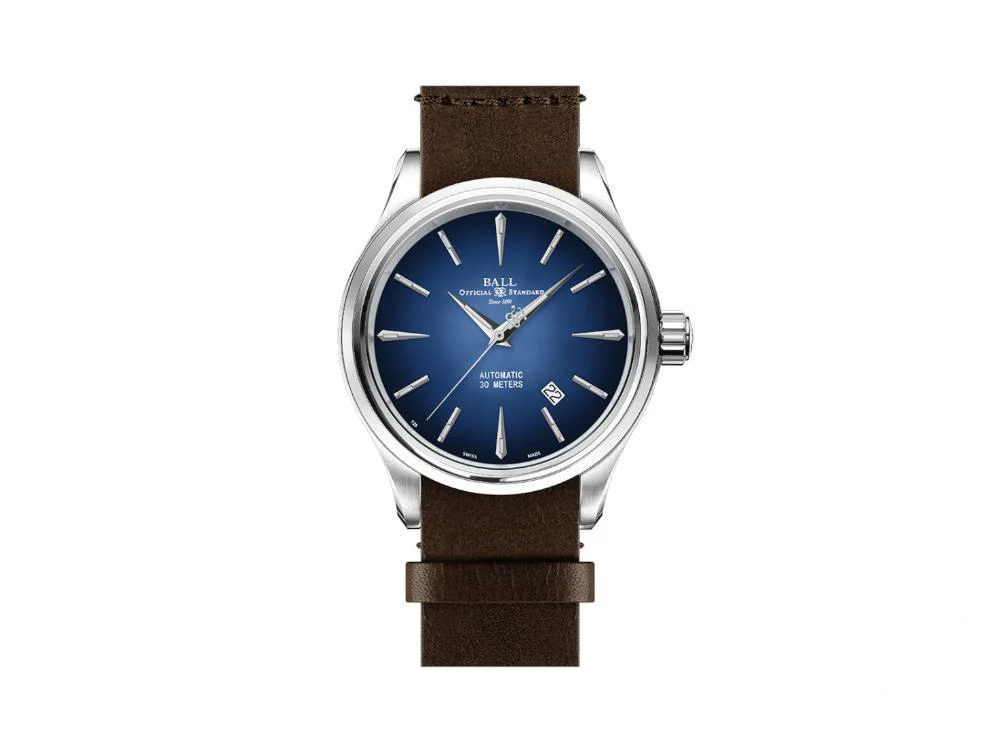 Ball Trainmaster Legend Automatic Watch, 40 mm, Blue, Leather, NM9080D-L1J-BE - Image 2