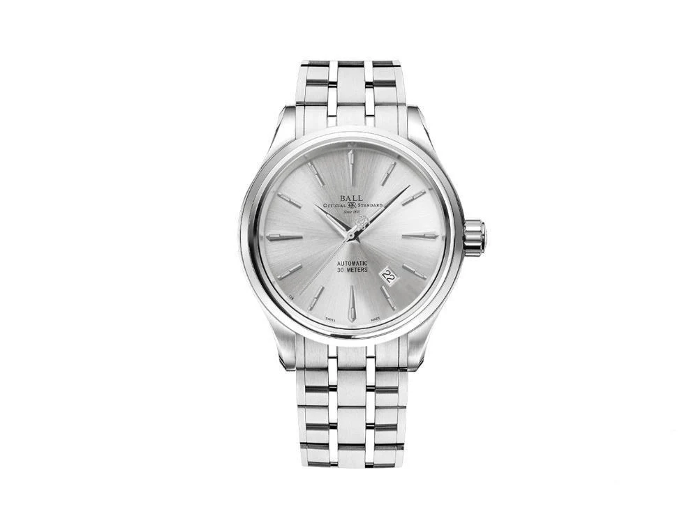 Ball Trainmaster Legend Automatic Watch, 40 mm, Silver, Bracelet, NM9080D-S1J-SL - Image 2