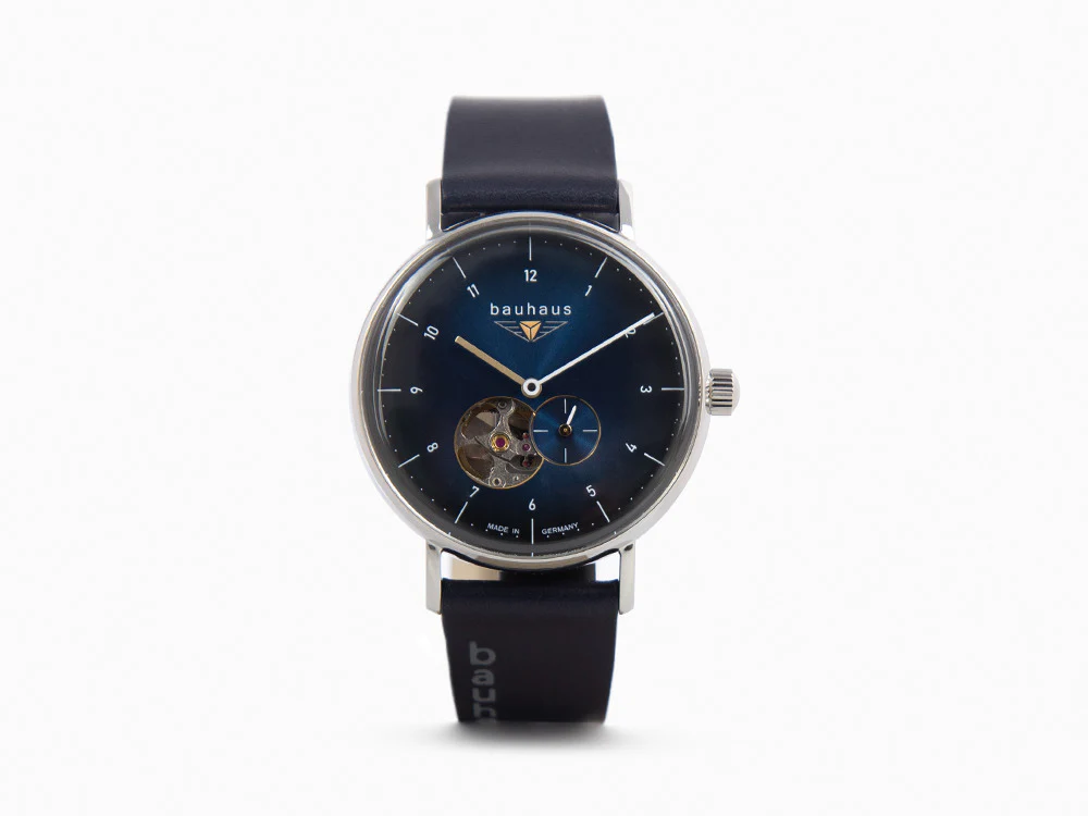 Bauhaus Automatic Watch, Blue, 41 mm, 2166-3 - Image 2