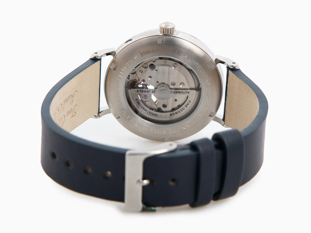 Bauhaus Automatic Watch, Blue, 41 mm, 2166-3 - Image 3