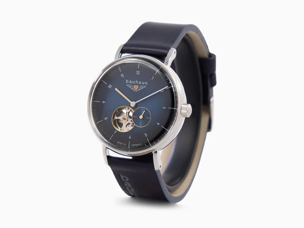 Bauhaus Automatic Watch, Blue, 41 mm, 2166-3 - Image 4