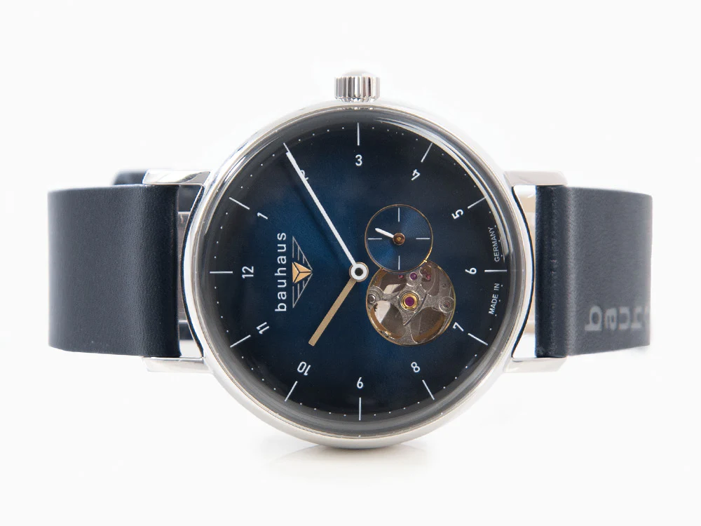 Bauhaus Automatic Watch, Blue, 41 mm, 2166-3 - Image 7