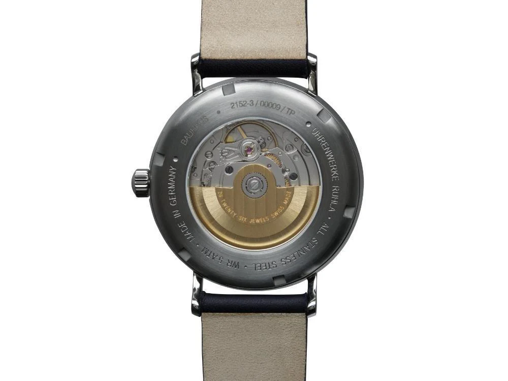Bauhaus Automatic Watch, Blue, 41 mm, Day, 2152-3 - Image 3