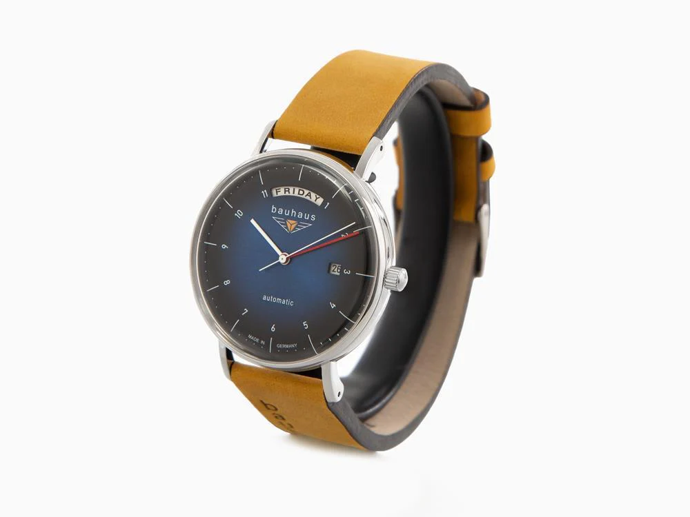 Bauhaus Automatic Watch, Blue, 41 mm, Day and date, 2162-3 - Image 4