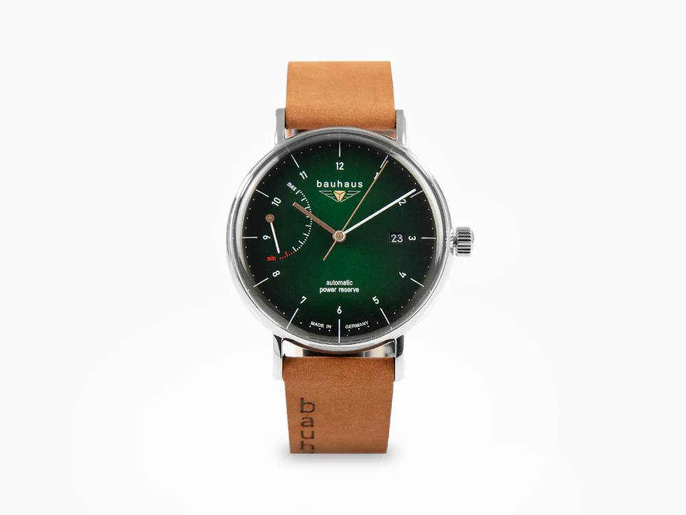 Bauhaus Automatic Watch, Green, 41 mm, Day, 2160-4 - Image 2