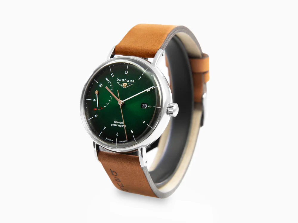 Bauhaus Automatic Watch, Green, 41 mm, Day, 2160-4 - Image 4