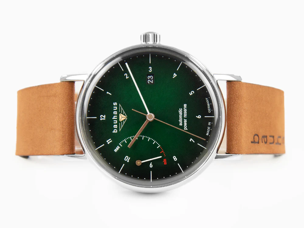 Bauhaus Automatic Watch, Green, 41 mm, Day, 2160-4 - Image 7