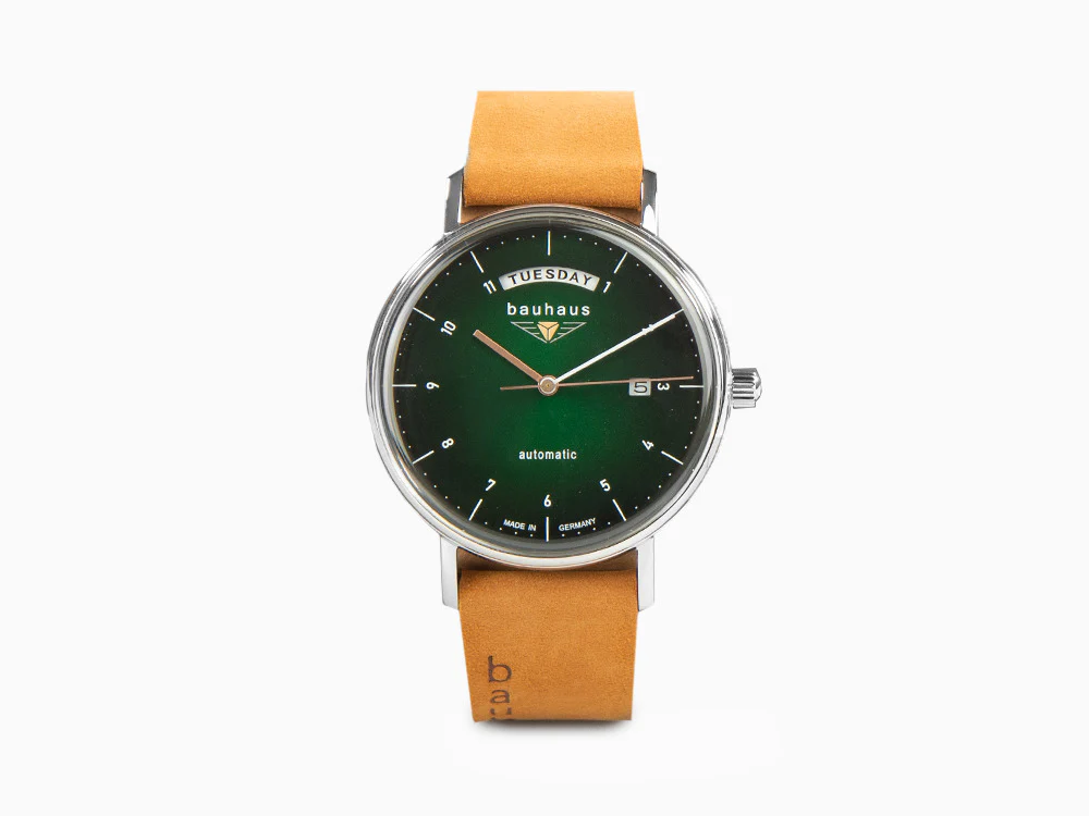 Bauhaus Automatic Watch, Green, 41 mm, Day and date, 2162-4 - Image 2
