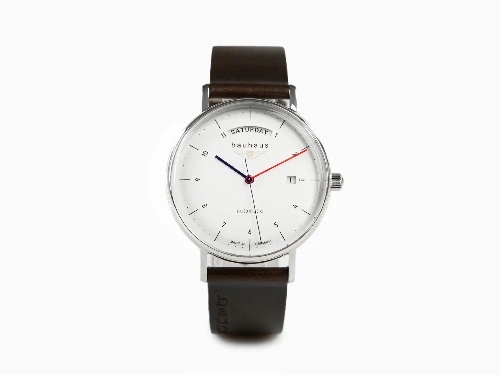 Bauhaus Automatic Watch, White, 41 mm, Day and date, 2162-1 - Image 2