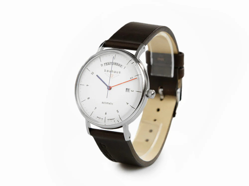 Bauhaus Automatic Watch, White, 41 mm, Day and date, 2162-1 - Image 4