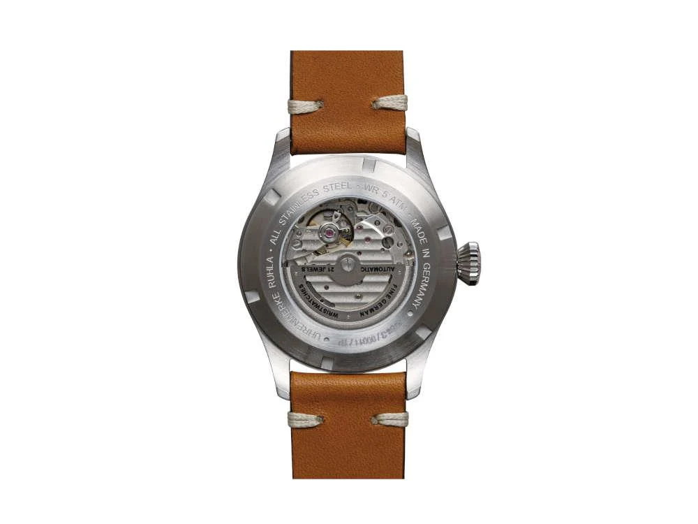 Bauhaus Aviation 24-Hour Display Automatic Watch, Blue, 42 mm, 2764-3 - Image 3