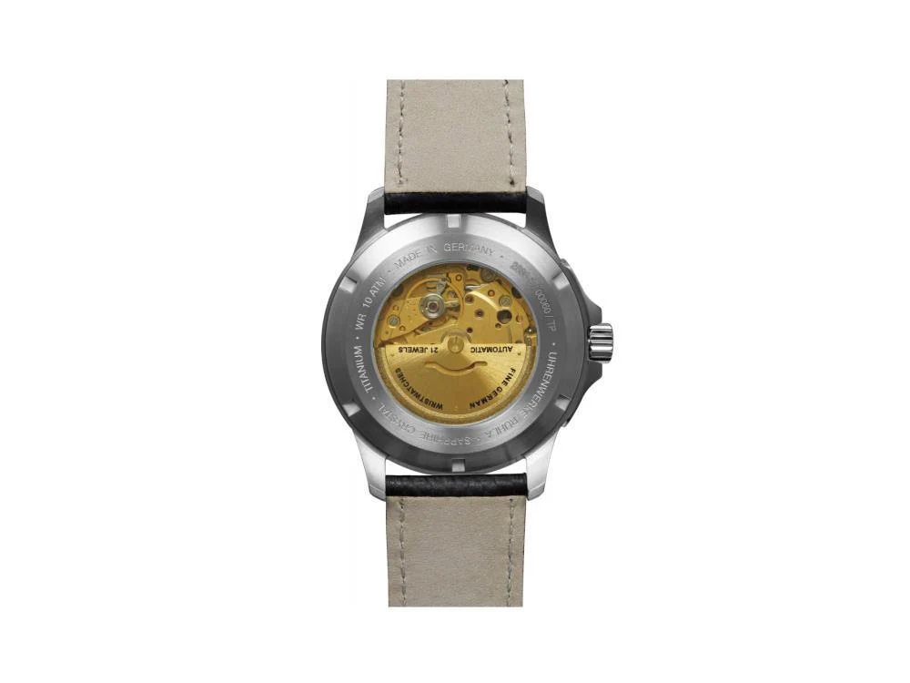 Bauhaus Aviation Automatic Watch, Titanium, Beige, 42 mm, 8205, 2866-5 - Image 3