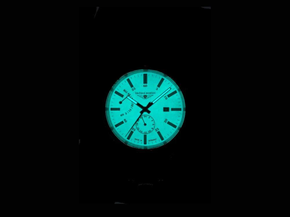 Bauhaus Aviation Automatic Watch, Titanium, Beige, 42 mm, Day, 2860M-5 - Image 4