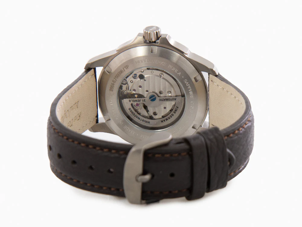 Bauhaus Aviation Automatic Watch, Titanium, Beige, 42 mm, Miyota 8315, 2864-5 - Image 3