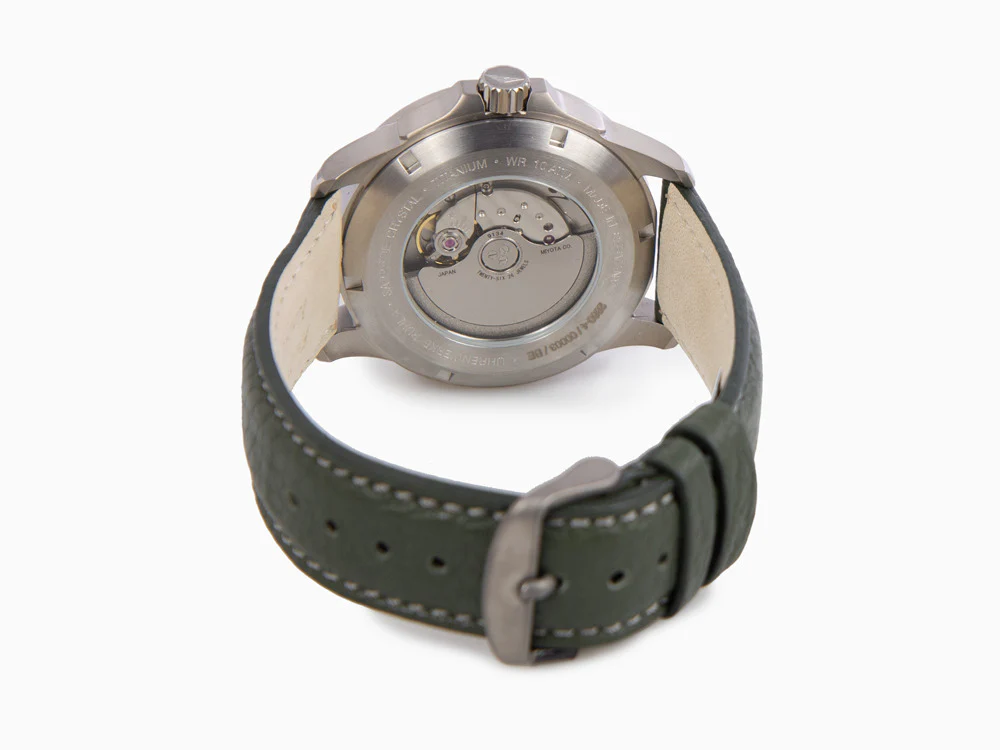 Bauhaus Aviation Automatic Watch, Titanium, Green, 42 mm, Day, 2860-4 - Image 3