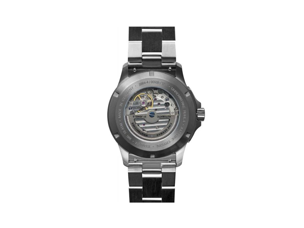 Bauhaus Aviation Automatic Watch, Titanium, Green, 42 mm, Miyota 8315, 2864M-4 - Image 3