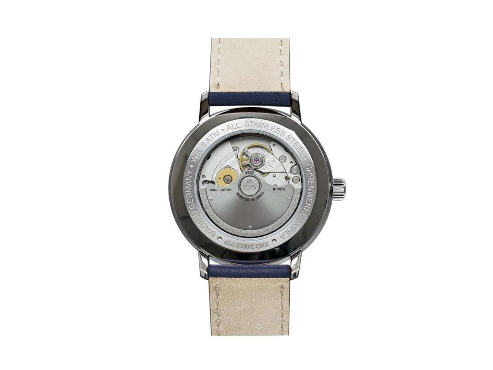 Bauhaus Aviation Dessau Automatic Watch, Blue, 41 mm, Miyota 9132, 2060-3 - Image 3