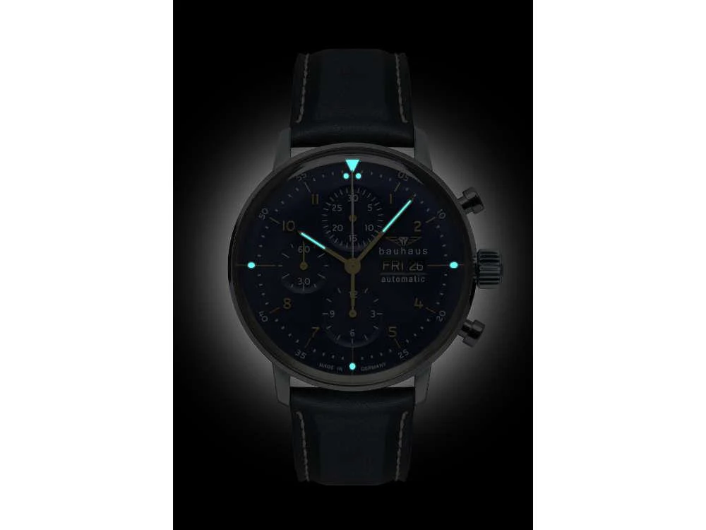 Bauhaus Aviation Dessau Automatic Watch, Blue, 42 mm, SW 500, 2018-3 - Image 4