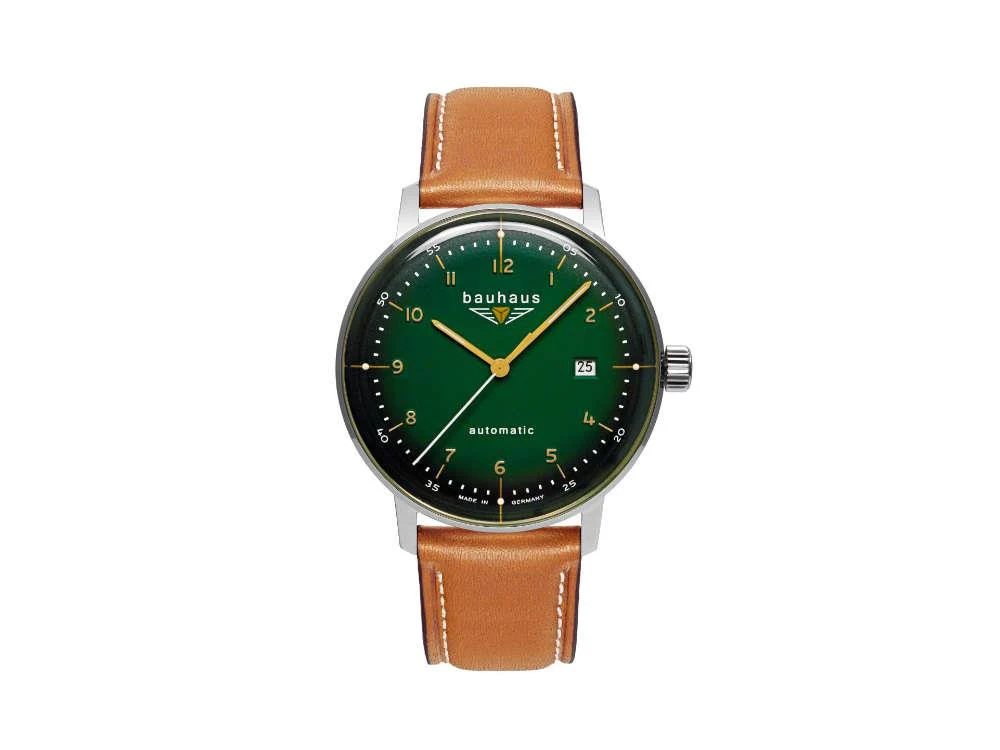 Bauhaus Aviation Dessau Automatic Watch, Green, 40 mm, Miyota 8215, 2064-4 - Image 2
