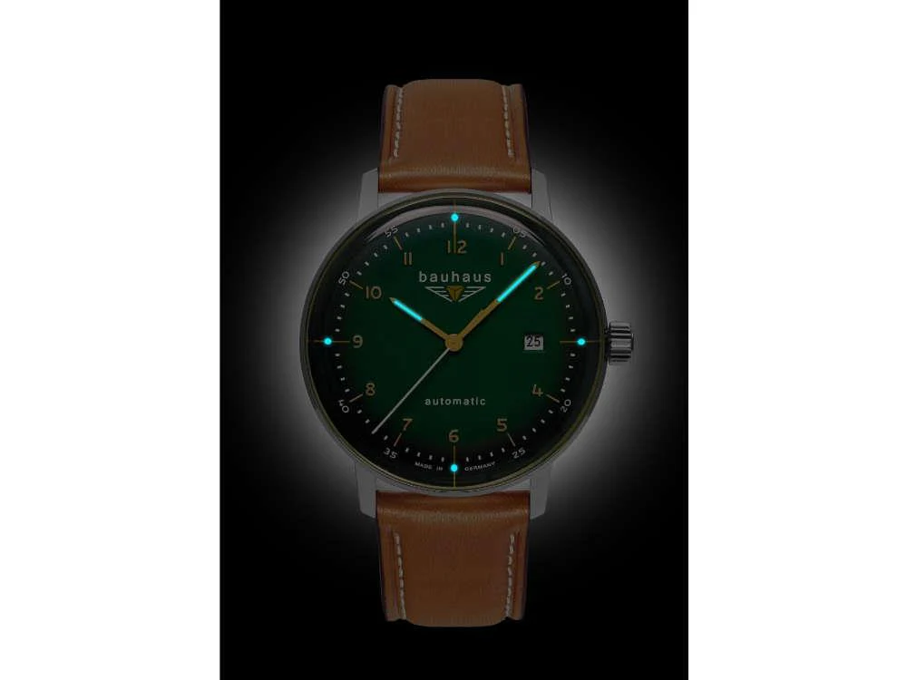 Bauhaus Aviation Dessau Automatic Watch, Green, 40 mm, Miyota 8215, 2064-4 - Image 4