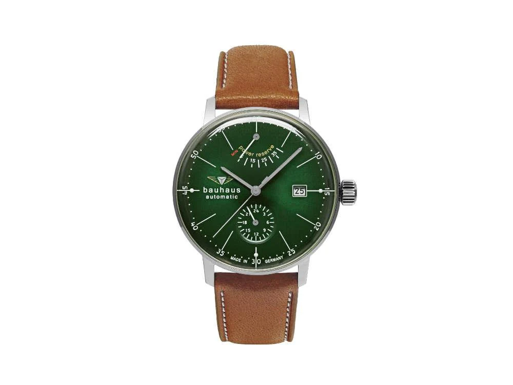 Bauhaus Aviation Dessau Automatic Watch, Green, 41 mm, Miyota 9132, 2060-4 - Image 2