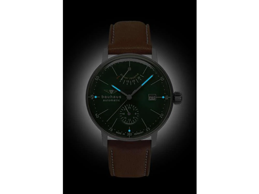 Bauhaus Aviation Dessau Automatic Watch, Green, 41 mm, Miyota 9132, 2060-4 - Image 4