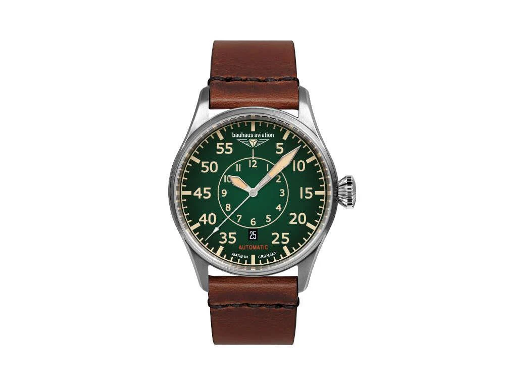 Bauhaus Aviation Flight Control Automatic Watch, Green, 42 mm, SW 220, 2756-4 - Image 2