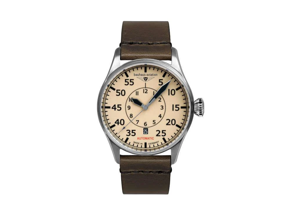Bauhaus Aviation Flight Cotrol Automatic Watch, Beige, 42 mm, SW 220, 2756-5 - Image 2