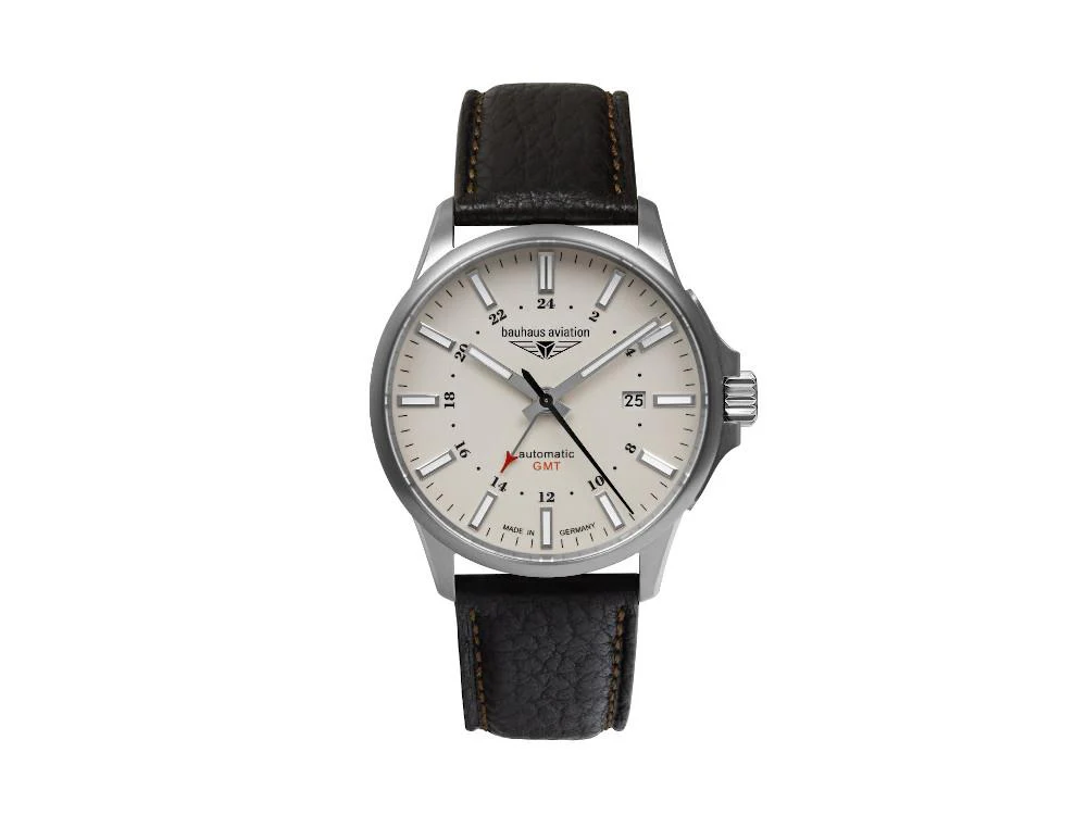 Bauhaus Aviation Titanium Automatic Watch, White, 42 mm, Day, 2868-5 - Image 2