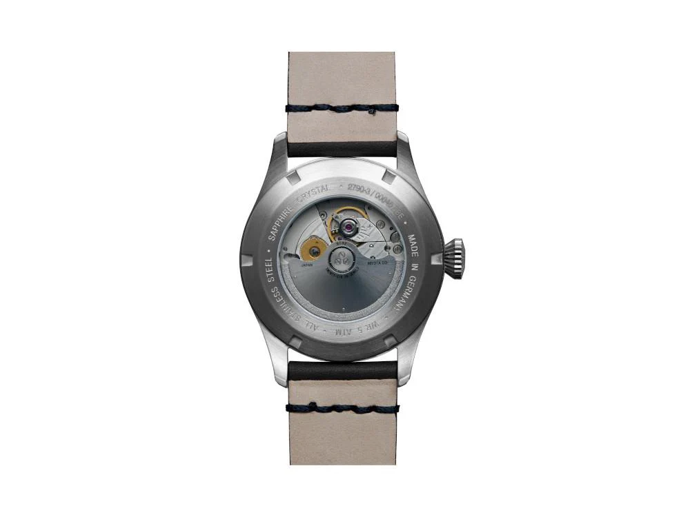 Bauhaus Aviation Tornado Automatic Watch, Black, 42 mm, Day, 2790-3 - Image 3