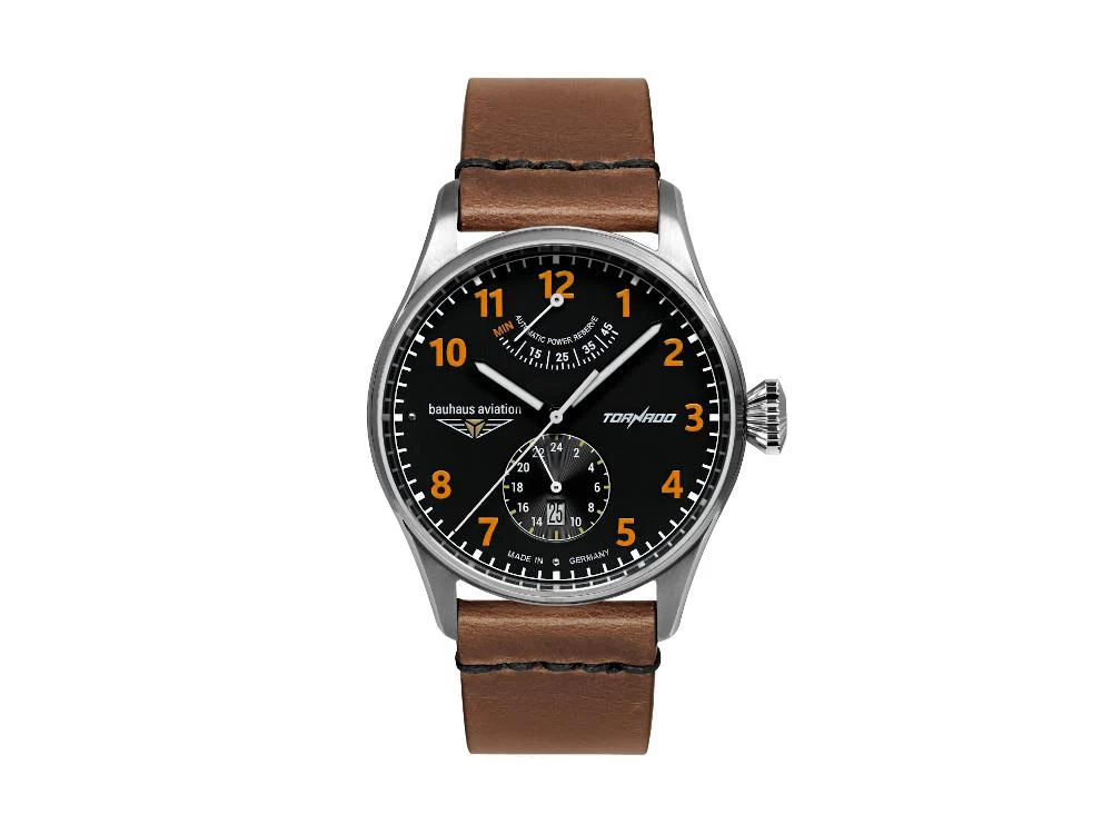 Bauhaus Aviation Tornado Automatic Watch, Black, 42 mm, Day, 2790-5 - Image 2