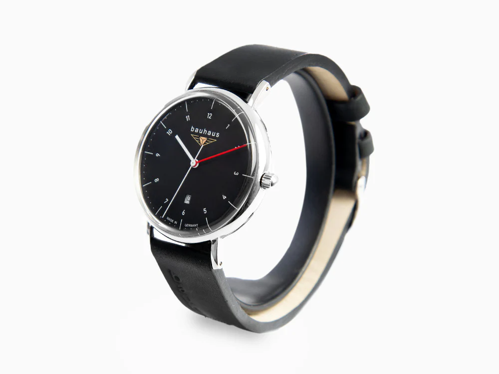 Bauhaus Quartz Watch, Black, 41 mm, Day, 2140-2 - Image 4
