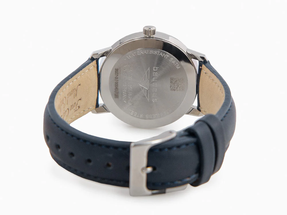 Bauhaus Quartz Watch, Blue, 36 mm, 2037-3 - Image 3