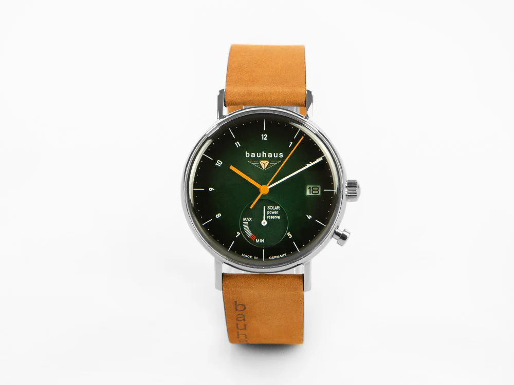 Bauhaus Quartz Watch, Green, 41 mm, Day, 2112-4 - Image 2
