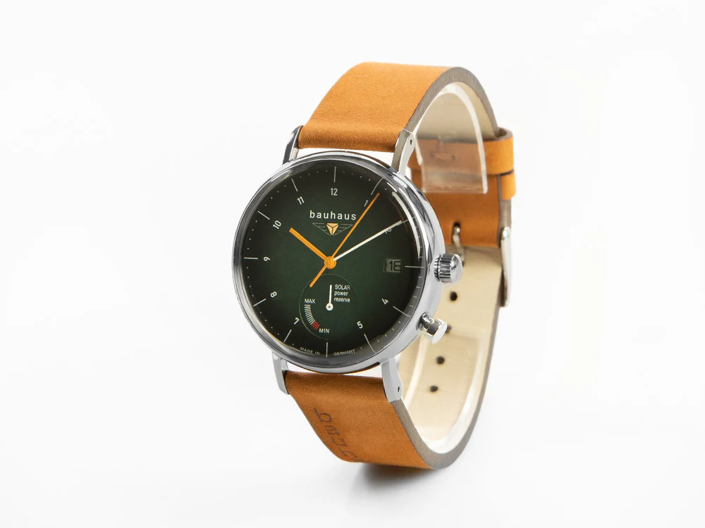 Bauhaus Quartz Watch, Green, 41 mm, Day, 2112-4 - Image 4