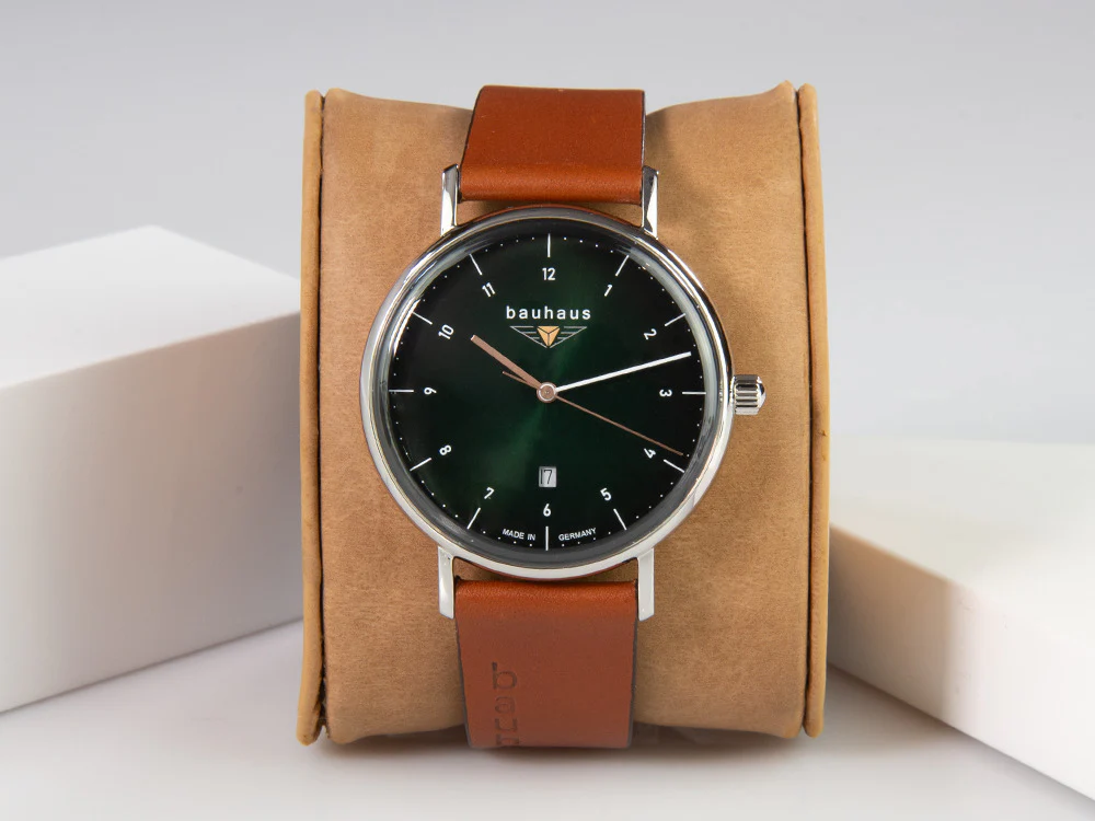 Bauhaus Quartz Watch, Green, 41 mm, Day, 2140-4 - Image 2