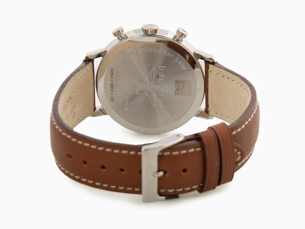 Bauhaus Solar Chronograph Quartz Watch, Beige, 41 mm, Day, 2086-5 - Image 3