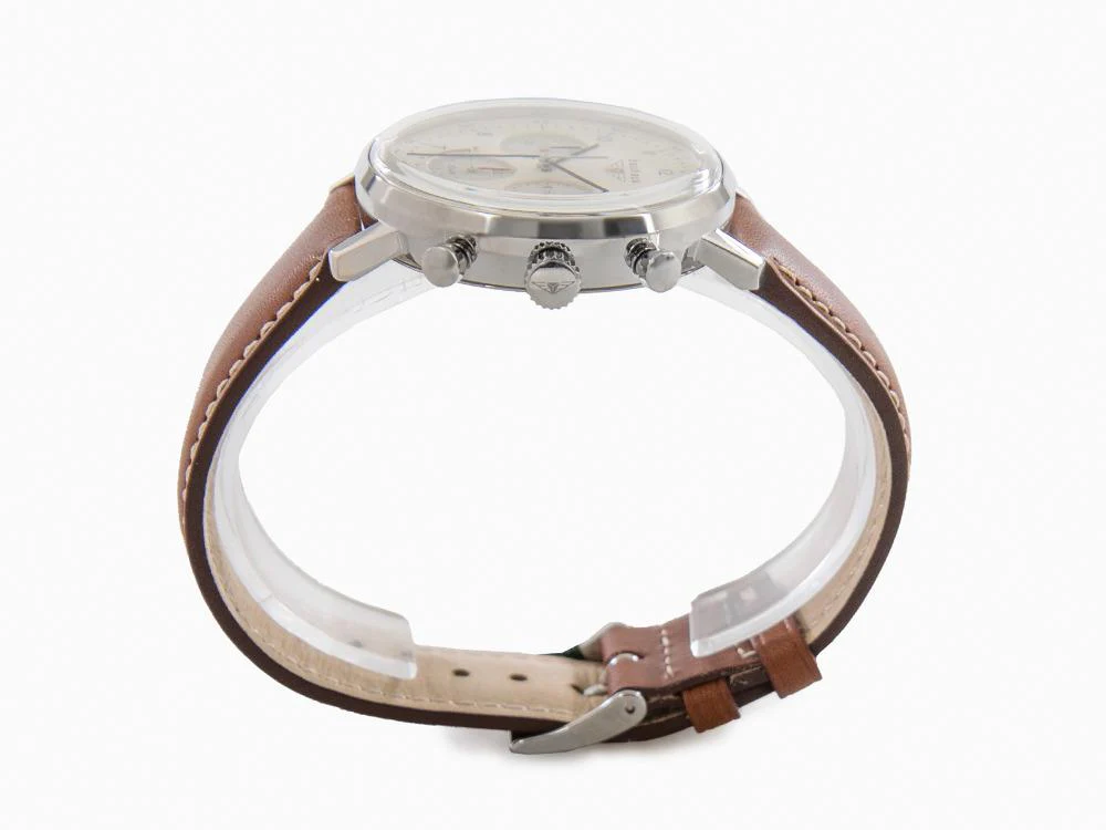 Bauhaus Solar Chronograph Quartz Watch, Beige, 41 mm, Day, 2086-5 - Image 5
